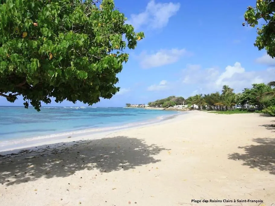 شقة Crystal Beach Ti Tresor Appartement Bord De Mer سانت فرانسوا